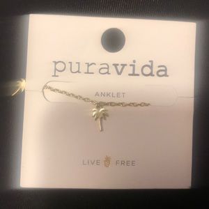 Puravida Palm Tree Charm Anklet